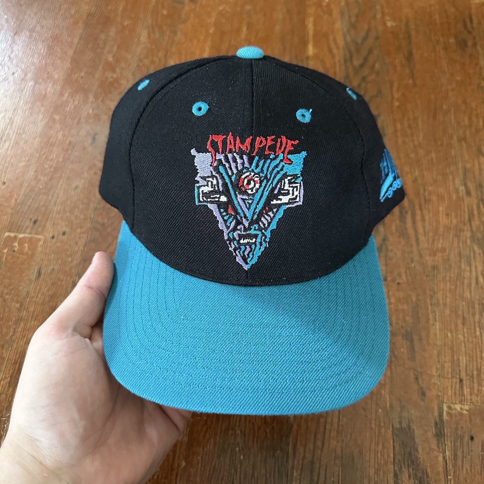 Vintage 1990s Buffalo Stampede Roller Hockey International SnapBack Hat Cap RHI