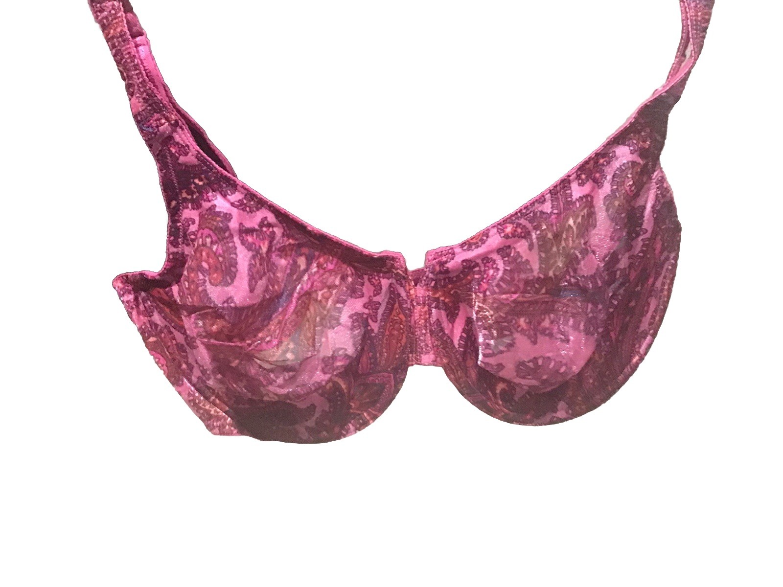 Super Hot 46 D hot pink bra Underwire lace floral print U 70 New without tags Super Hot 46 D hot pink bra Underwire lace floral print U 70 New without tags