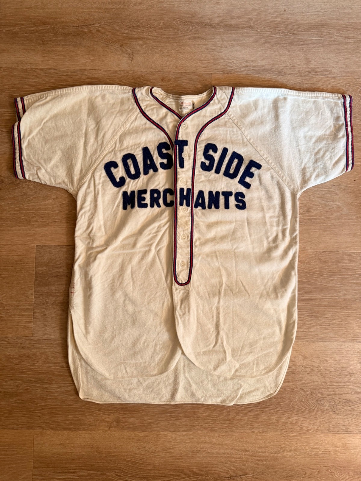 1940/50s Wilson Sporting Goods “Coastal Merchants” Pacifica, CA Jersey and Pants 1940/50s Wilson Sporting Goods “Coastal Merchants” Pacifica, CA Jersey and Pants