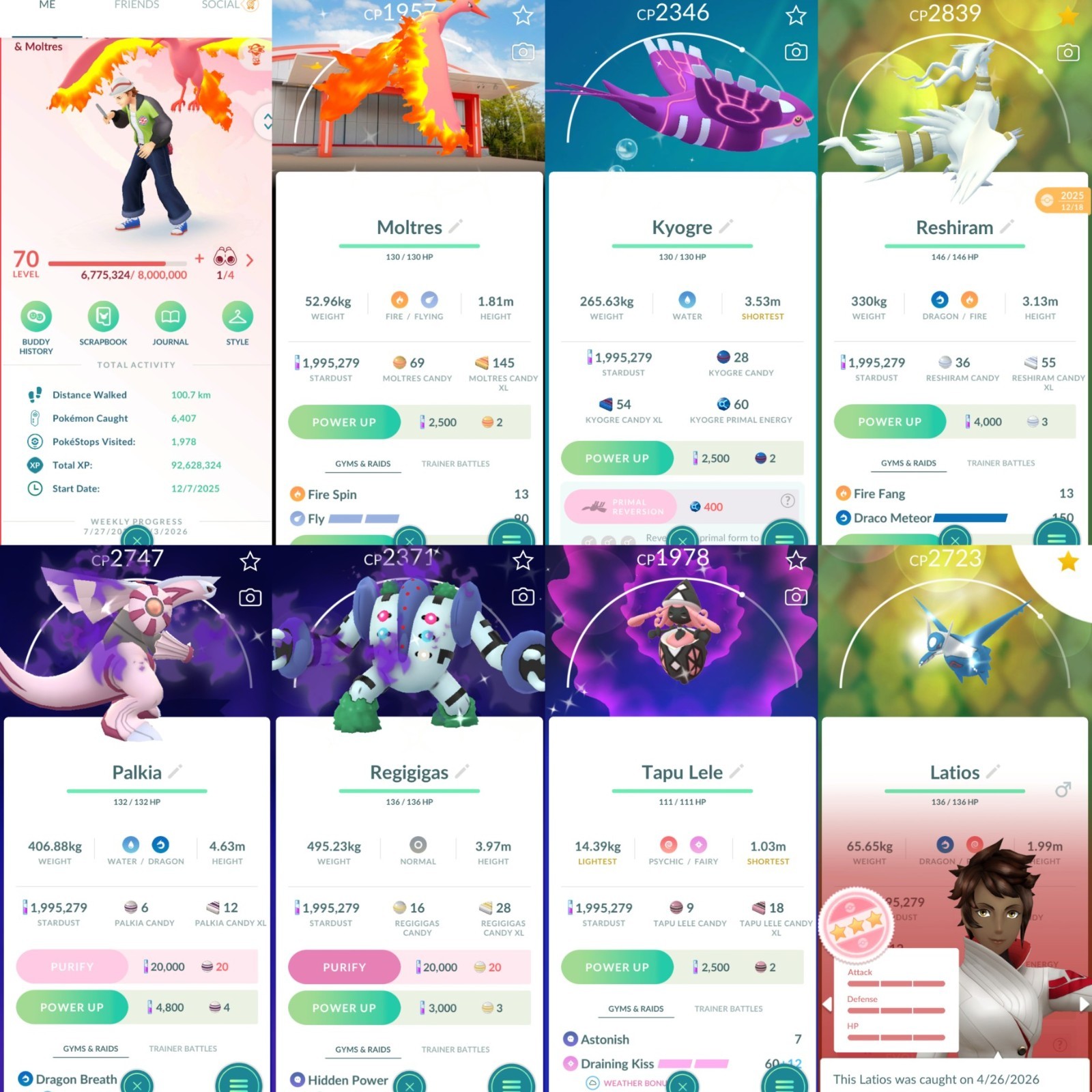 Pokemon Acc Go Lvl 70 141 Legendary /100 Shiny /4 Perfect Pokemon Acc Go Lvl 70 141 Legendary /100 Shiny /4 Perfect