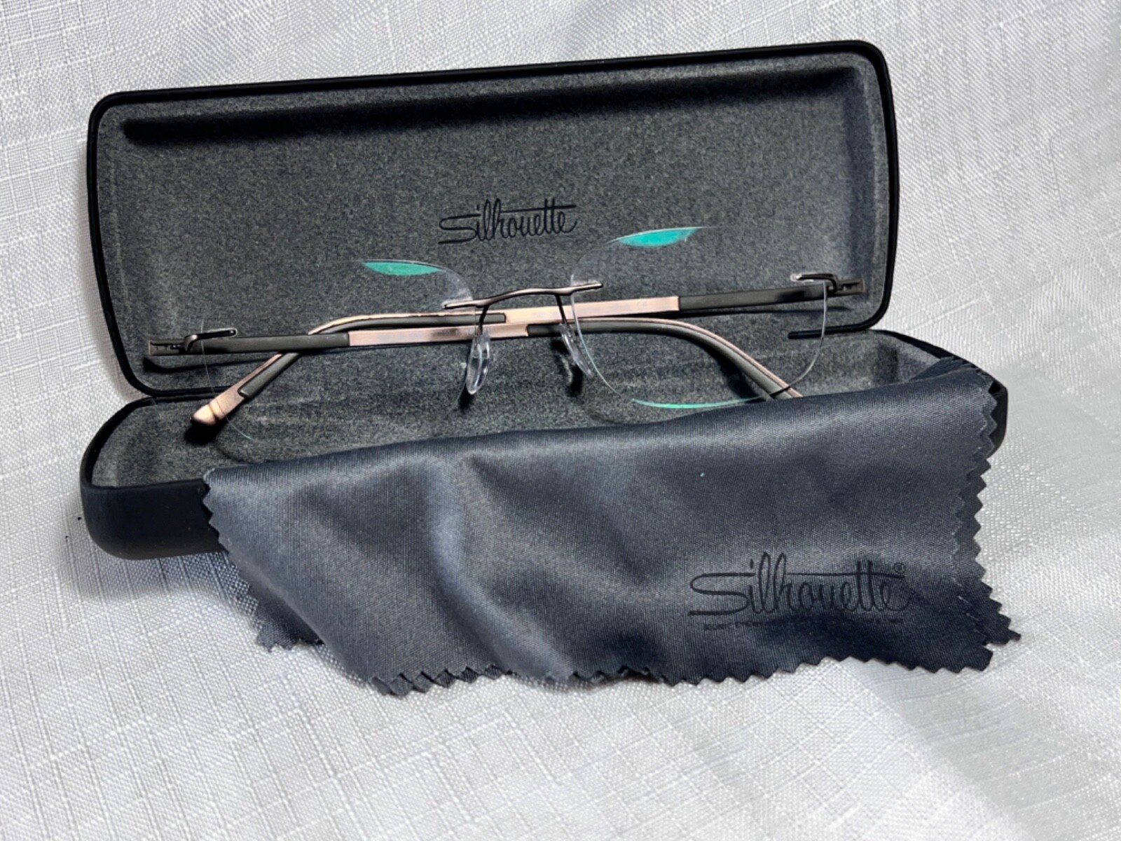 Silhouette Titan Contour 5414 Titanium Rimless Eyeglasses 140mm W/ Original Case