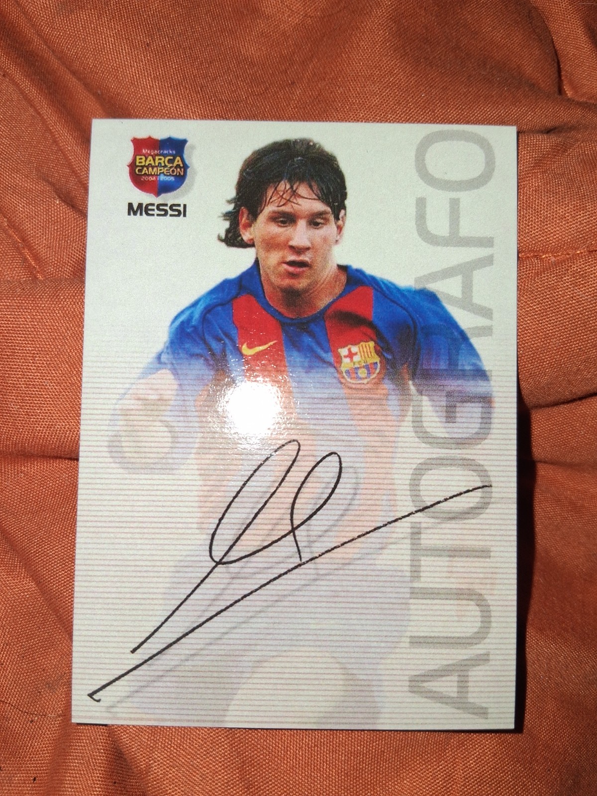 2004-05 Panini Megacracks Barca Campeon - Autografo Lionel Messi #89 Catalan... 2004-05 Panini Megacracks Barca Campeon - Autografo Lionel Messi #89 Catalan...