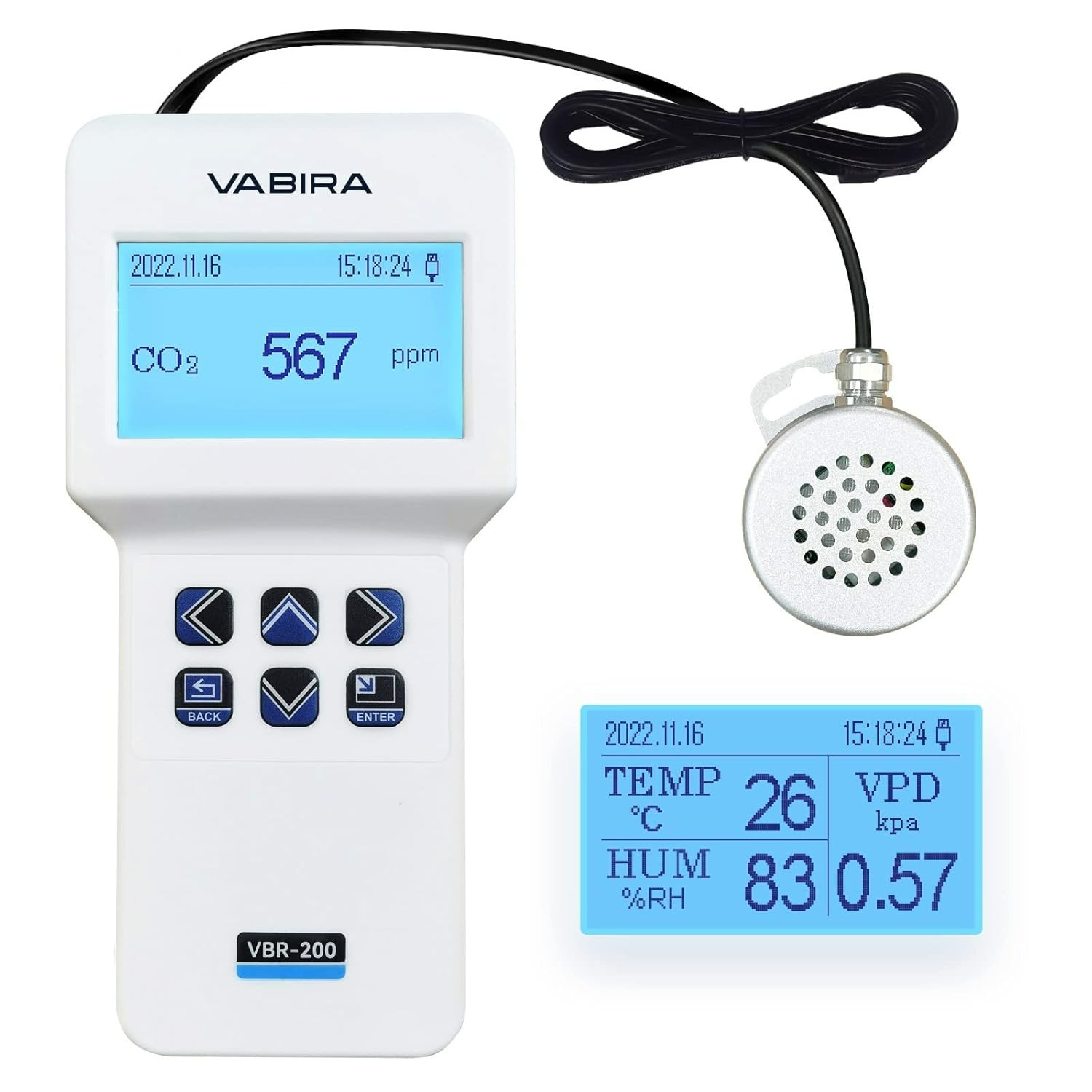 CO2 Meter Data Logger NDIR Sensor. Temperature, Humidity, VPD Meter. CO2 Meter Data Logger NDIR Sensor. Temperature, Humidity, VPD Meter.