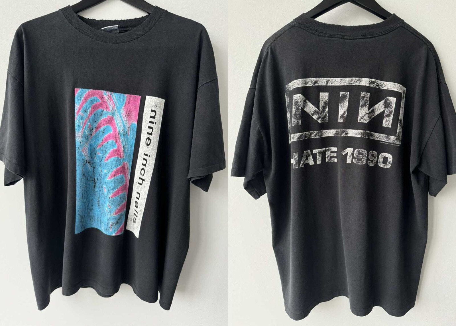 Vintage NINE INCH NAILS 1990 PRETTY HATE MACHINE T SHIRT  AN50316