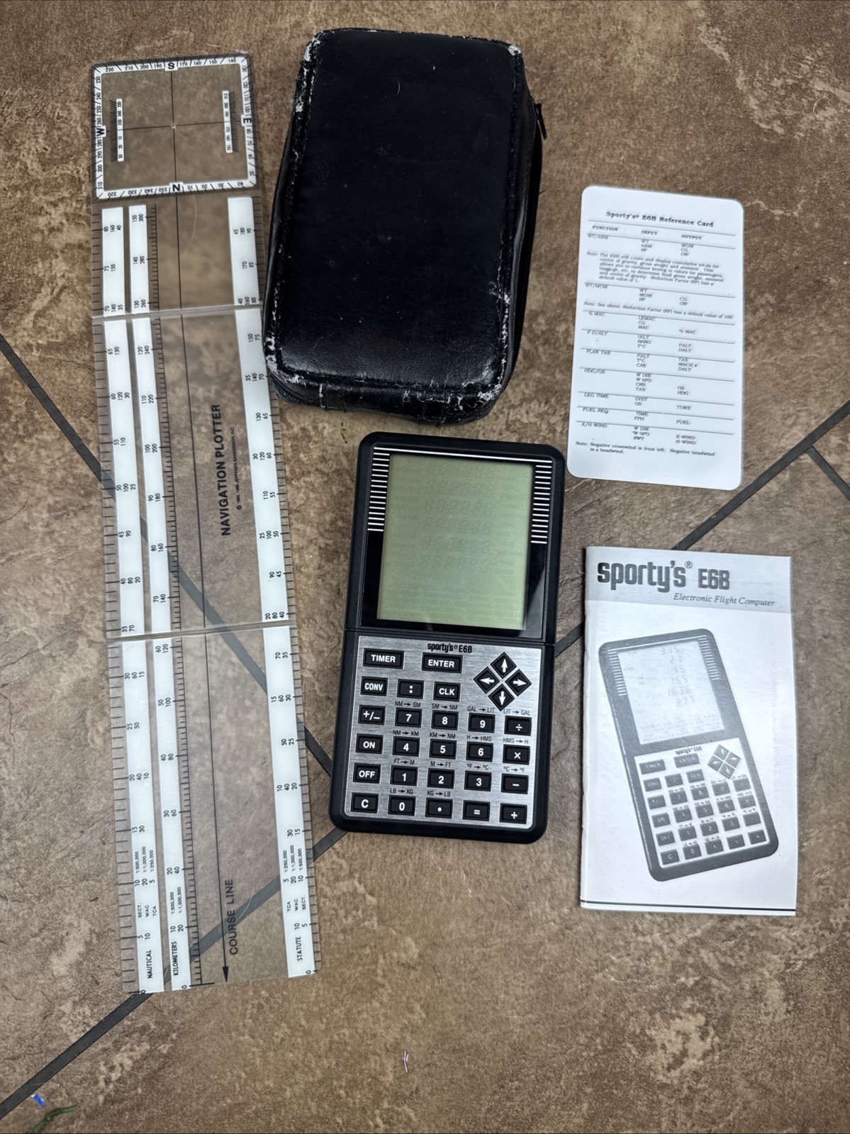 Sporty’s Electronic E6B Flight Computer Calculator - Parts Only Not Working Sporty’s Electronic E6B Flight Computer Calculator - Parts Only Not Working