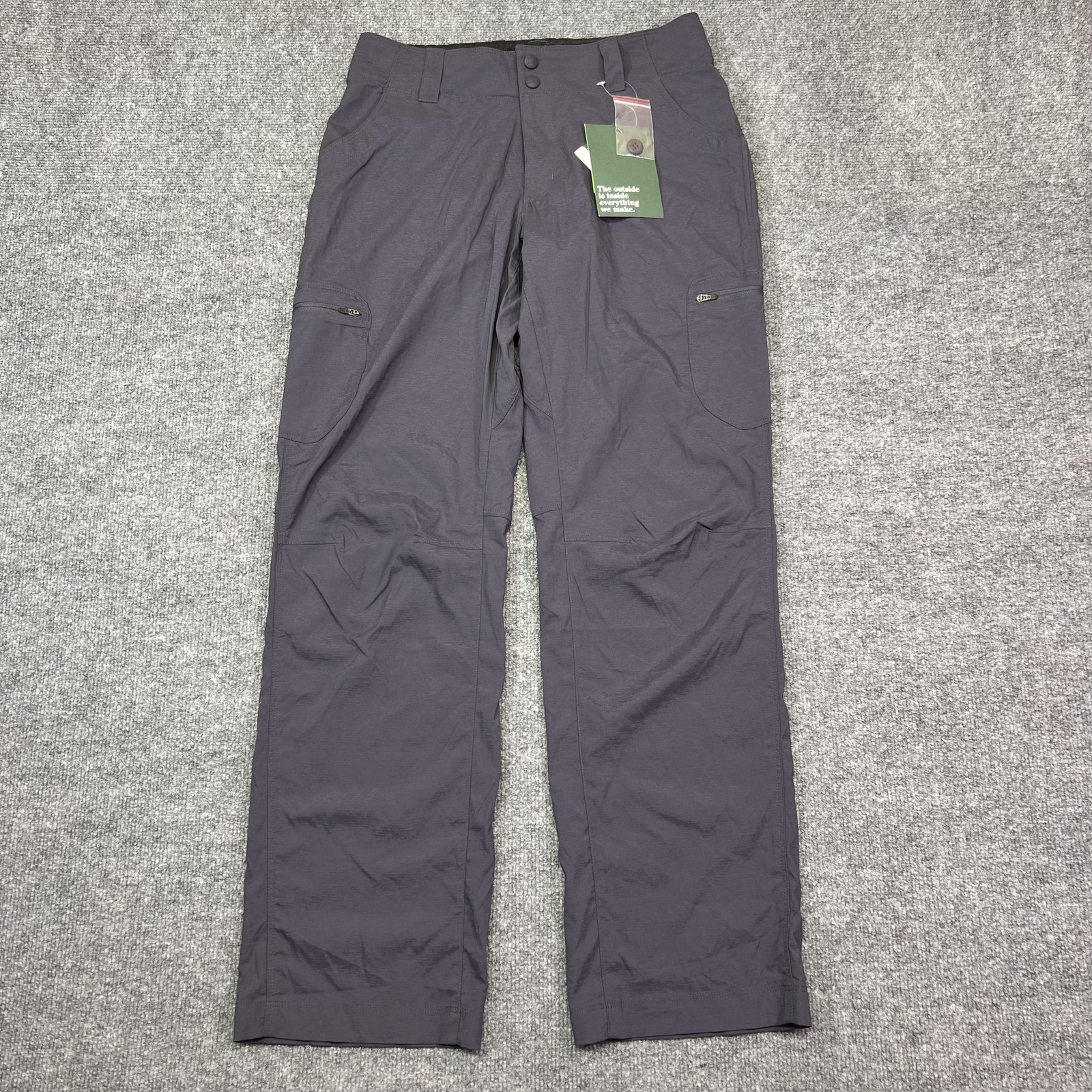 L.L. Bean Pants Womens 6 Granite Vista Trekking Nylon Stretch Zip Pockets Hiking