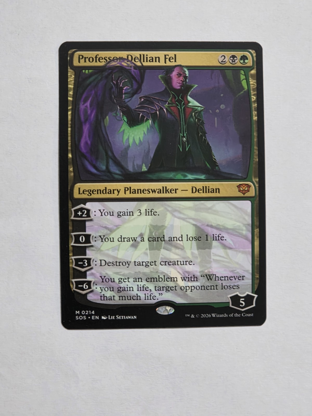 Professor Dellian Fel - Secrets of Strixhaven - Regular - Near Mint/Unplayed