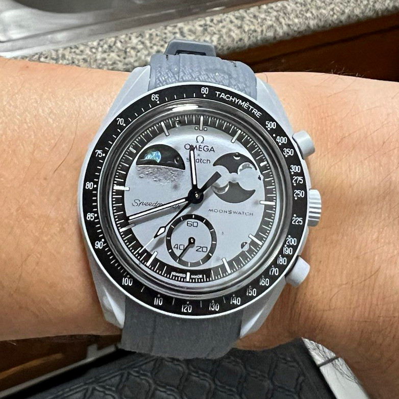 OMEGA x Swatch MoonSwatch Earthphase Chronograph Tachymeter Quartz 42mm Gray