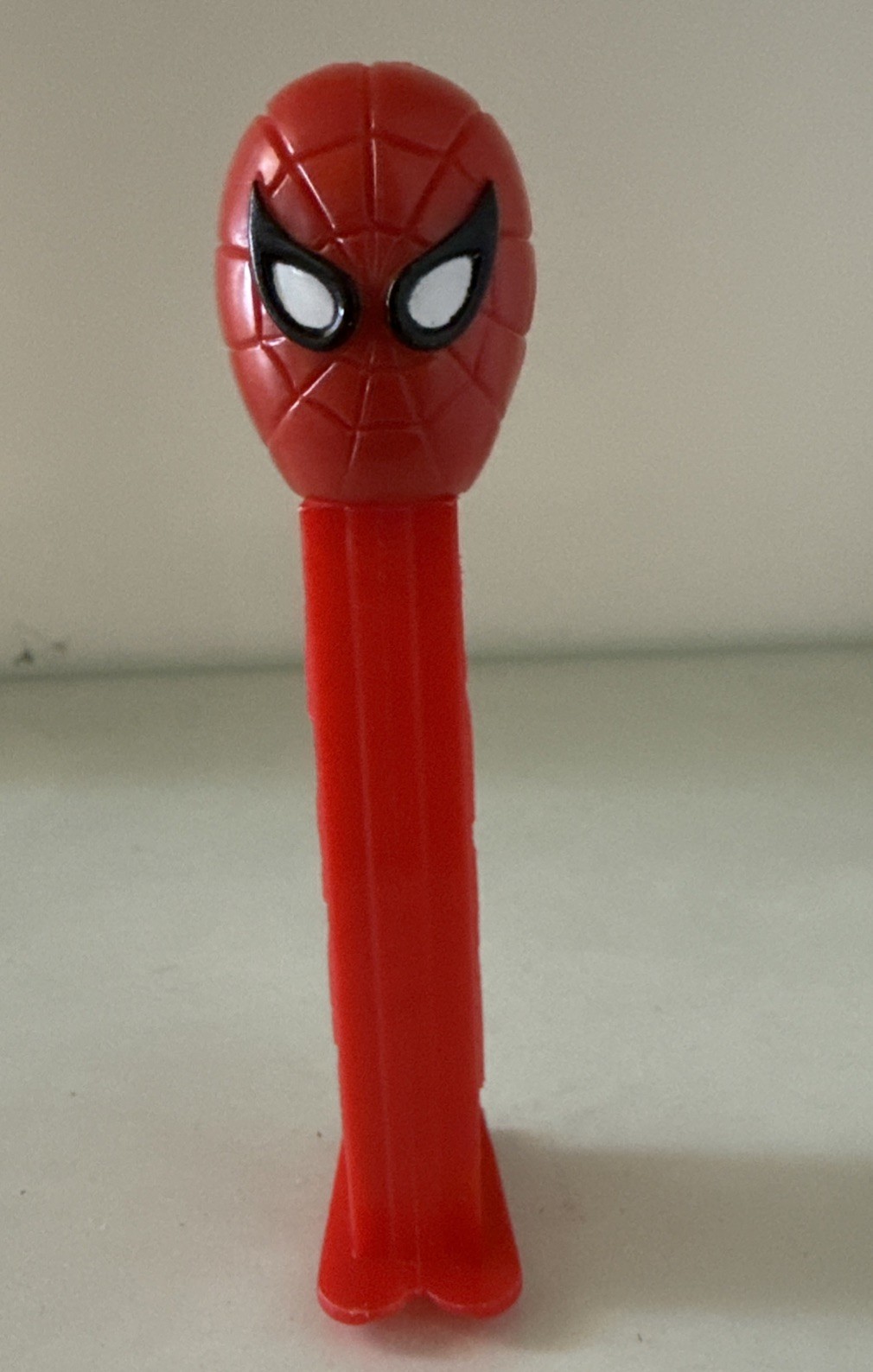 vintage 1989 Marvel Spider-Man PEZ dispenser featuring feet vintage 1989 Marvel Spider-Man PEZ dispenser featuring feet