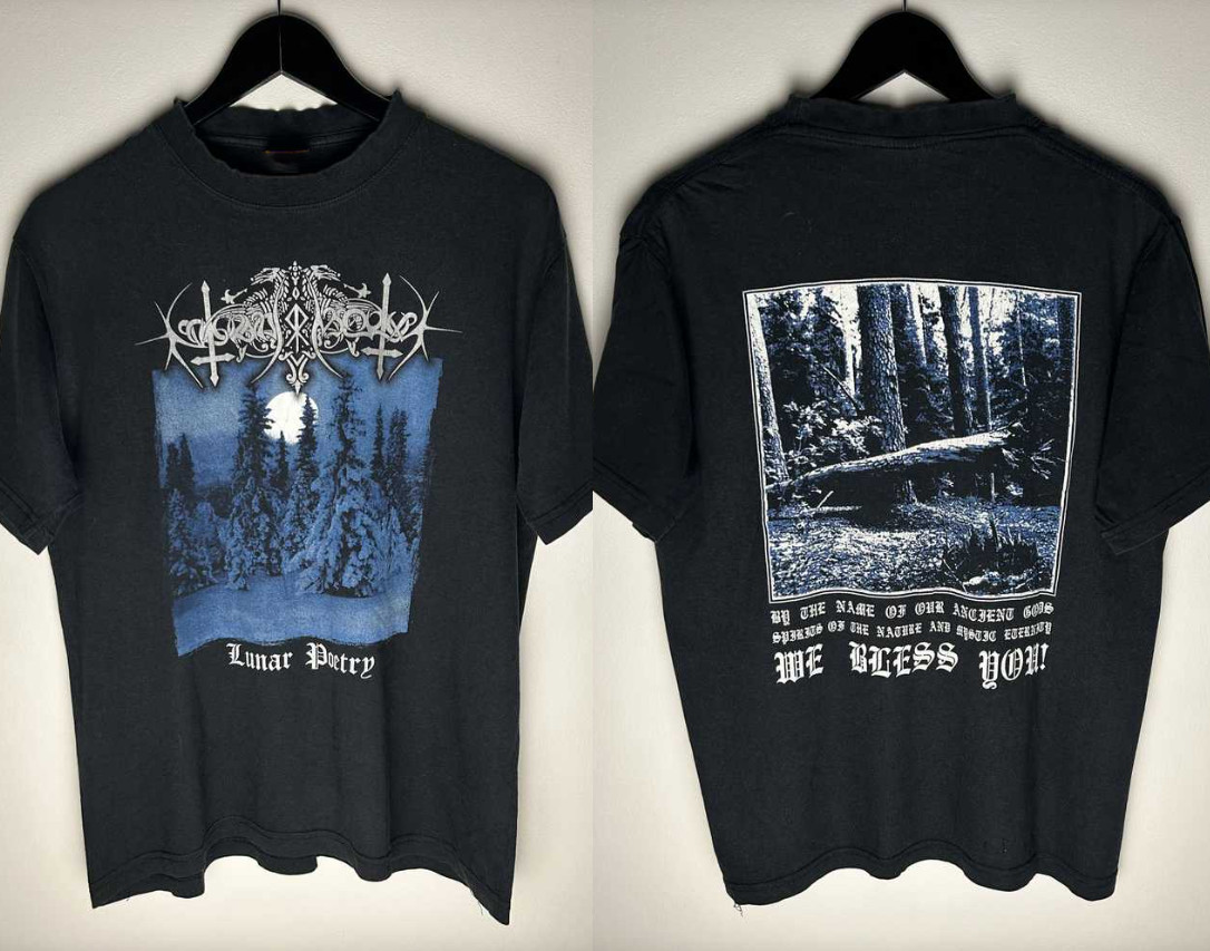 Vintage Nokturnal Mortum Lunar Poetry T-Shirt Full Size TS1117