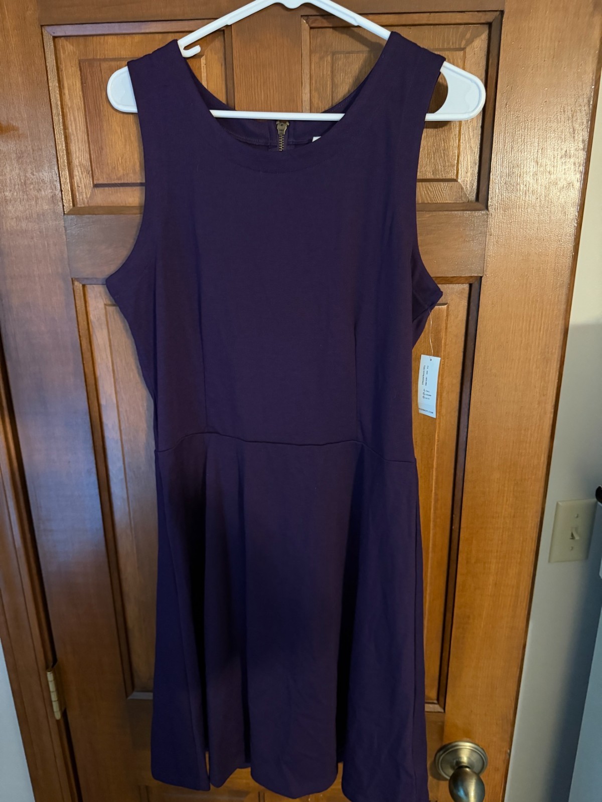 Old Navy Purple Sleeveless Dress Size L Tall NWT Back Zip