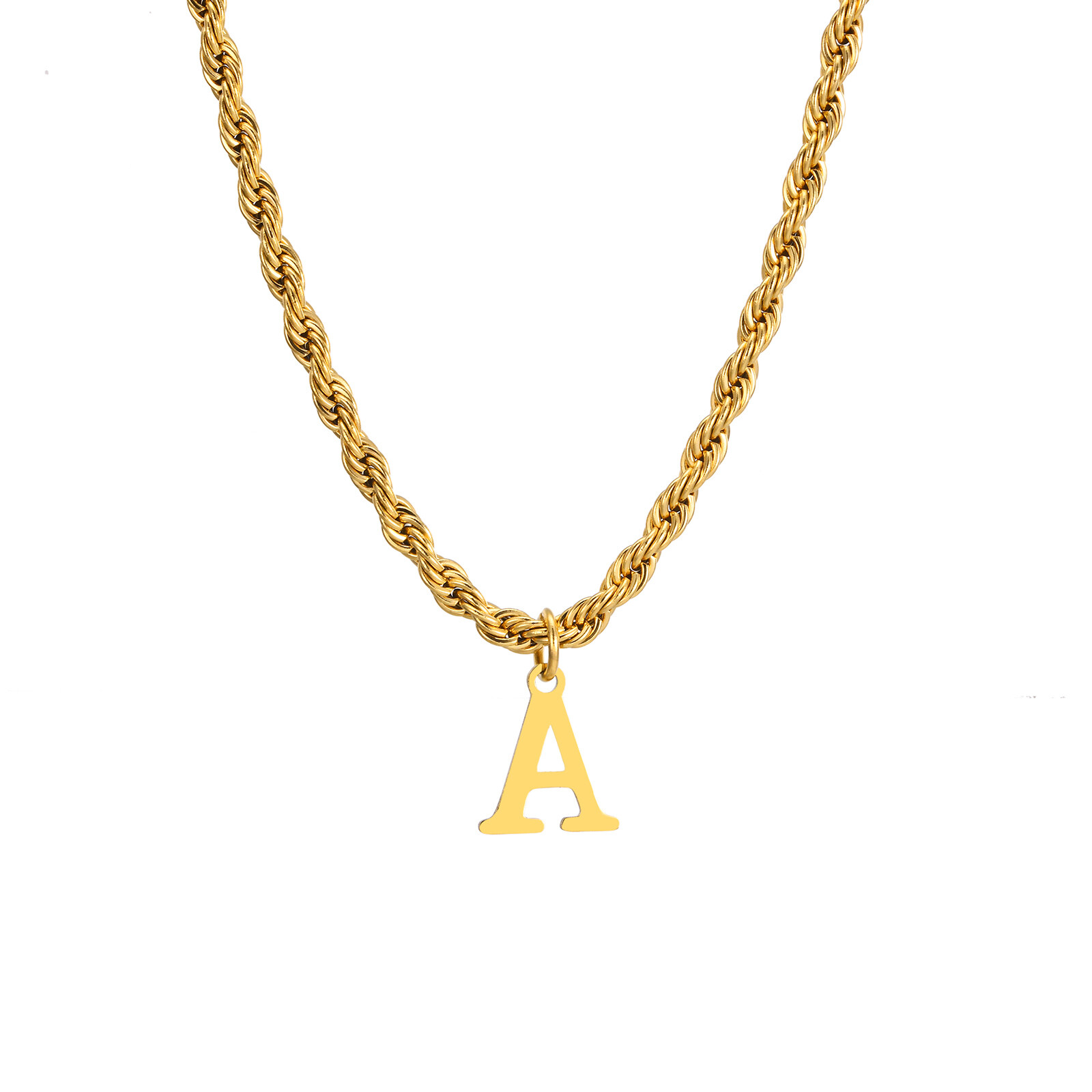 Vnox Initial Necklaces for Women Men, Stainless Steel A-Z Letters Charm Pendant Vnox Initial Necklaces for Women Men, Stainless Steel A-Z Letters Charm Pendant