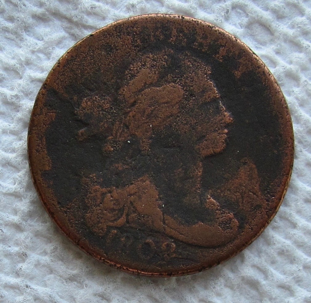 1802 1C Draped Bust Large Cent Rare Key Date Type Coin Fine Corroded Cleaned 1802 1C Draped Bust Large Cent Rare Key Date Type Coin Fine Corroded Cleaned