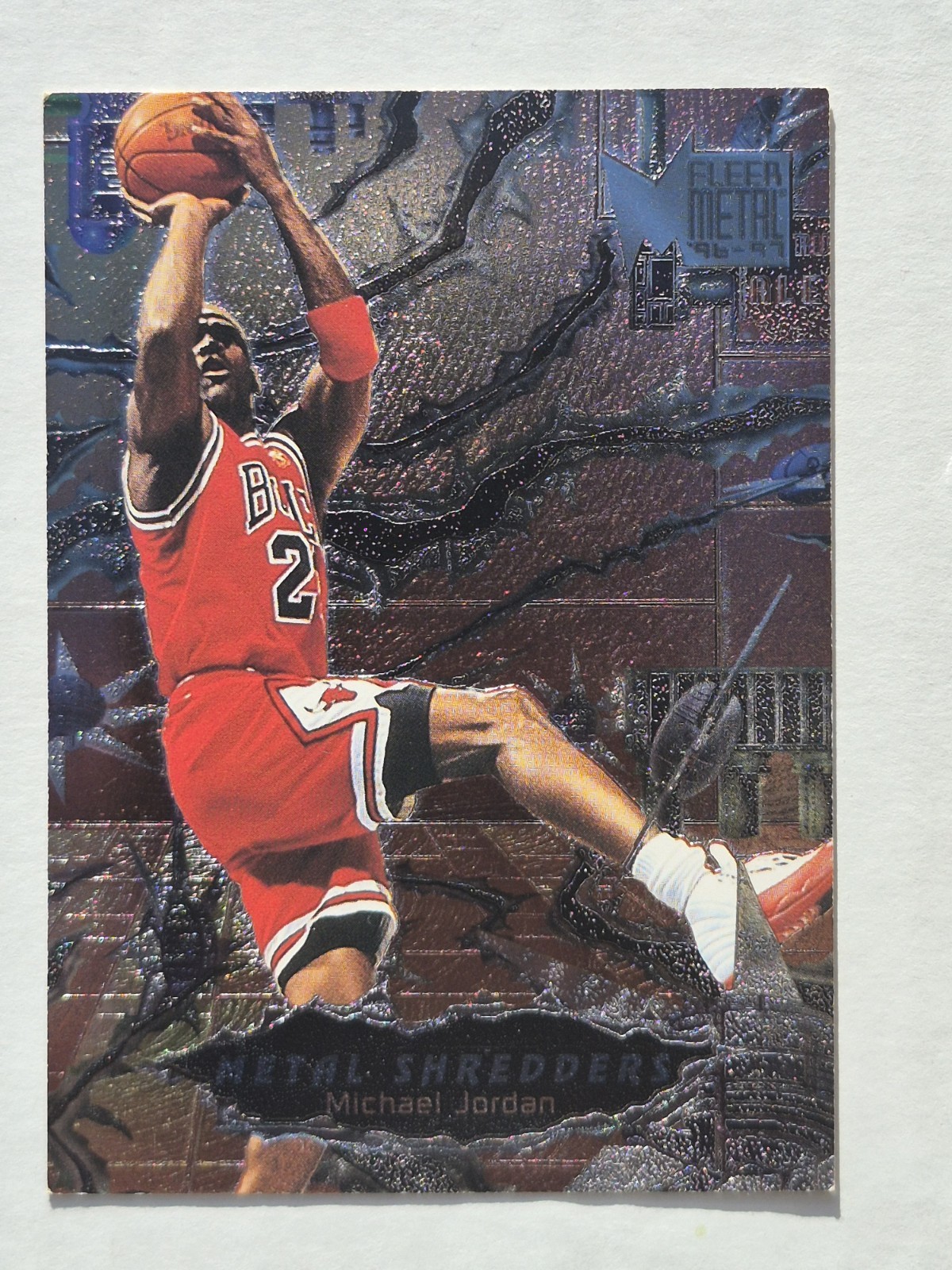1997 Fleer Metal Shredders Michael Jordan #241 Chicago Bulls 1997 Fleer Metal Shredders Michael Jordan #241 Chicago Bulls