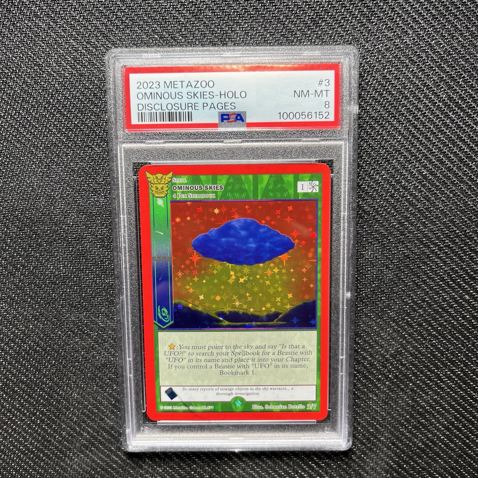 Metazoo Ominous Skies Disclosure Files PSA 8 NM-MT Full Holo Promo 2023 Metazoo Ominous Skies Disclosure Files PSA 8 NM-MT Full Holo Promo 2023