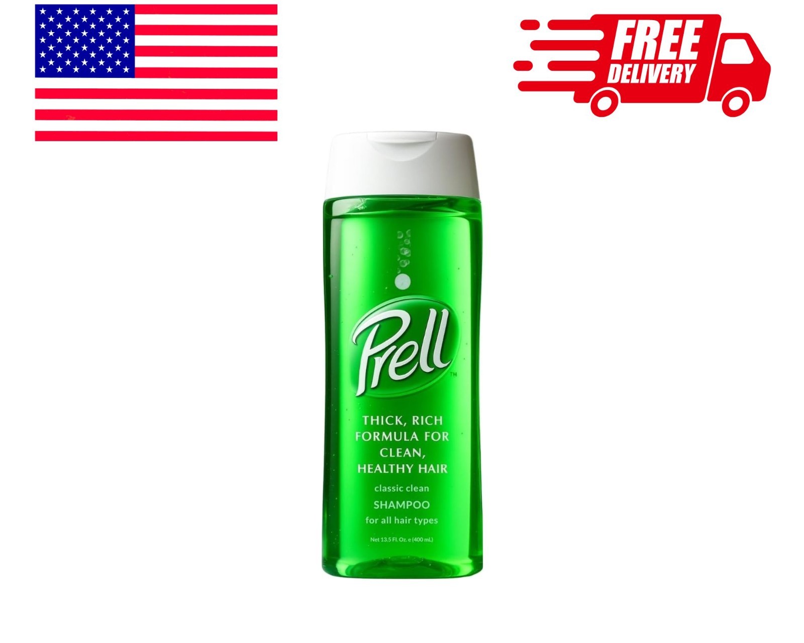Prell Original Green Shampoo – Classic Clean Deep 13.5 Fl Oz (Pack of 1) 
