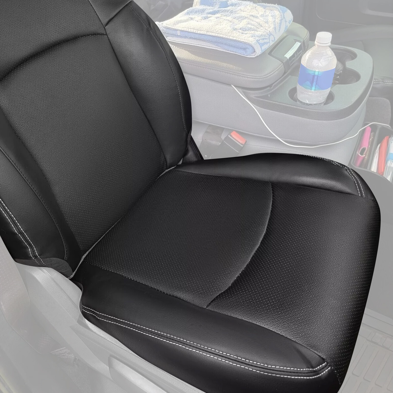 4 Pcs Black Seat Covers For 2009-2018 Dodge Ram 1500 2500 3500 Laramie Leather 4 Pcs Black Seat Covers For 2009-2018 Dodge Ram 1500 2500 3500 Laramie Leather