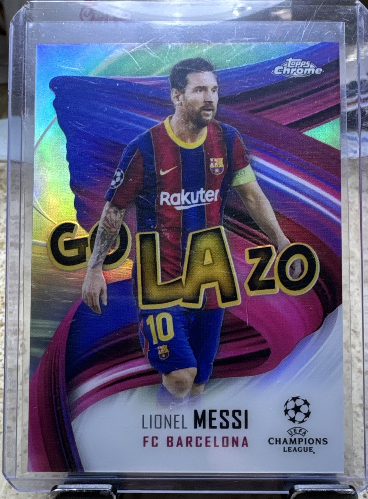 2020-21 Topps Chrome Uefa Champions League - Golazo Lionel Messi #GOL-LM