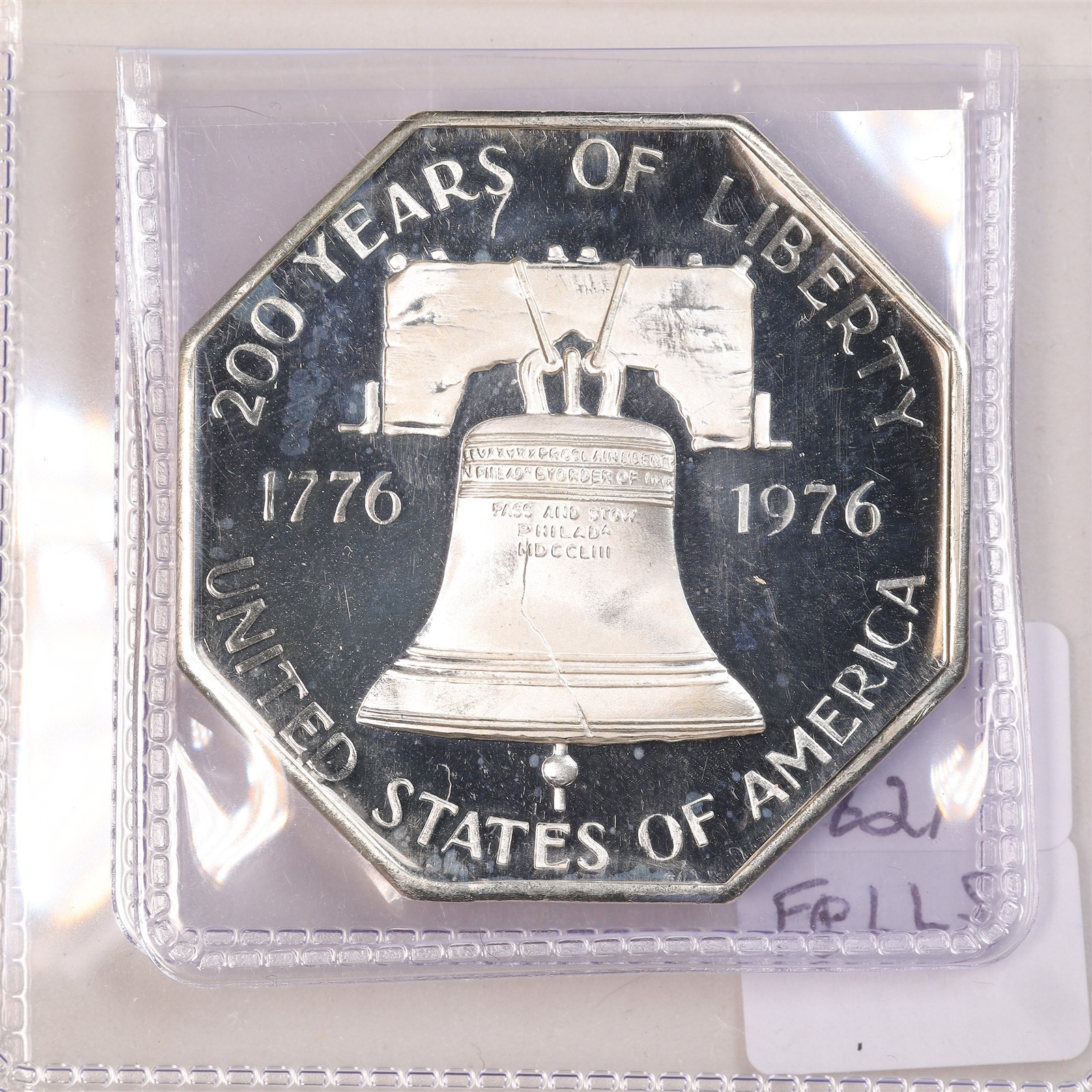 Rare Vintage 1776-1976 200 Years of Liberty Octagonal 1 oz .999 Silver #7621