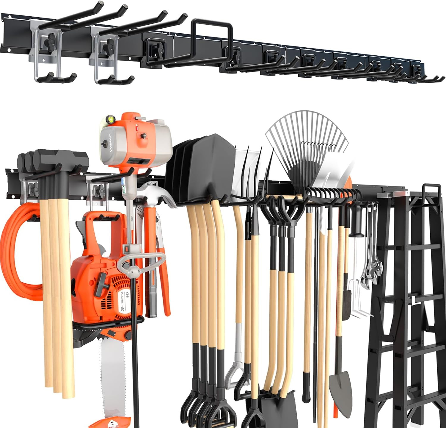 64\'\' Garage Tool Organizer Wall Mount, 620Lbs Heavy Duty Metal Storage Rack | Ad 64\'\' Garage Tool Organizer Wall Mount, 620Lbs Heavy Duty Metal Storage Rack | Ad