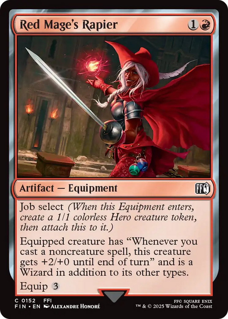 x4 Red Mage's Rapier FIN Final Fantasy MTG 152 M/NM 4x