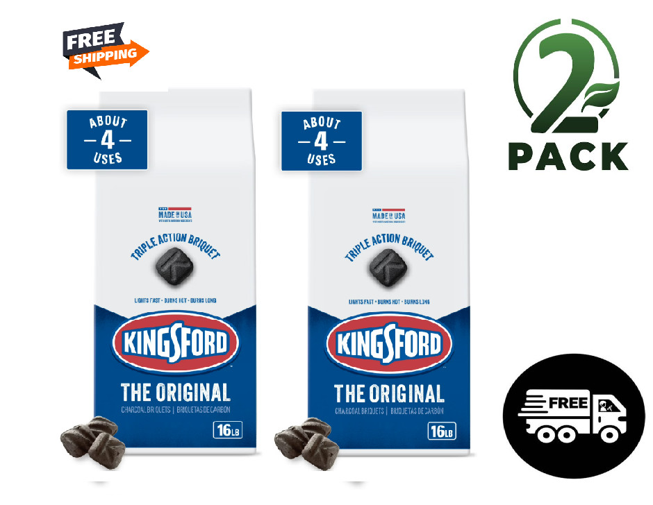 Kingsford Original Charcoal Briquettes, 16 lbs, 2 Pack Kingsford Original Charcoal Briquettes, 16 lbs, 2 Pack