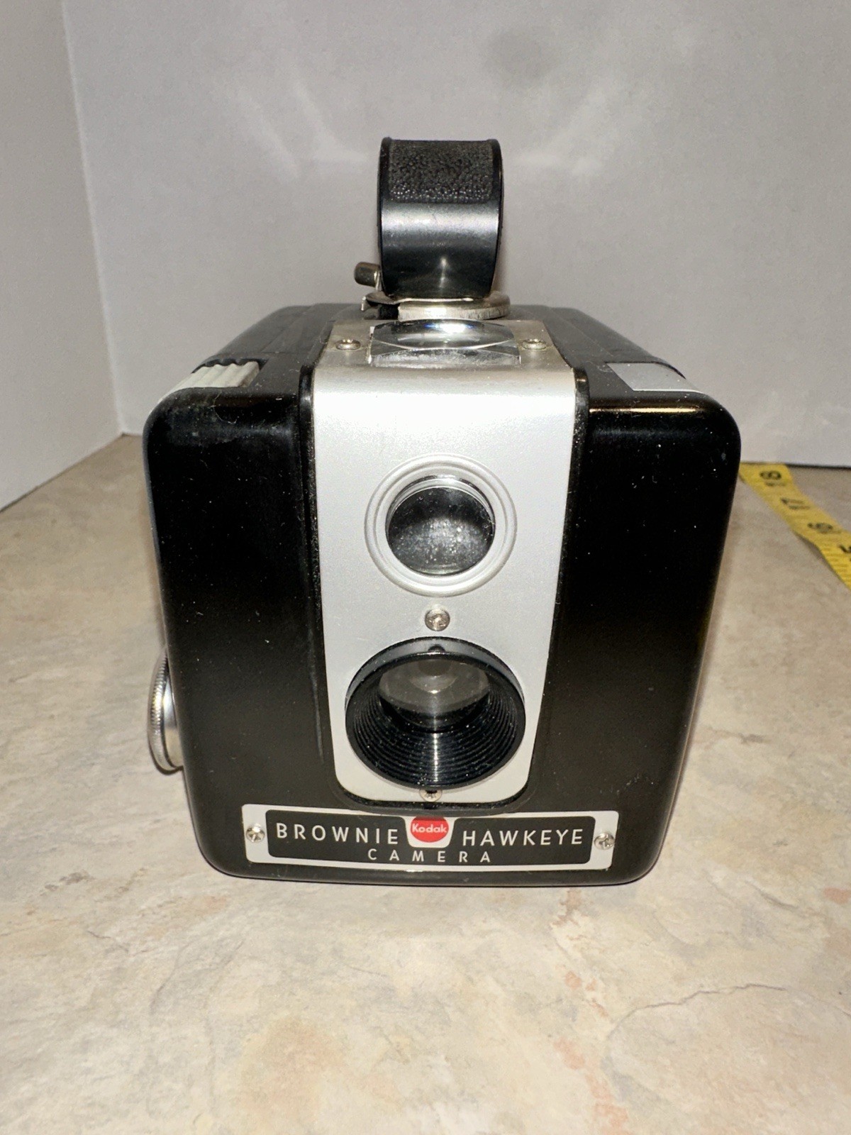 Kodak Brownie Hawkeye Vintage Box Camera Black/Silver