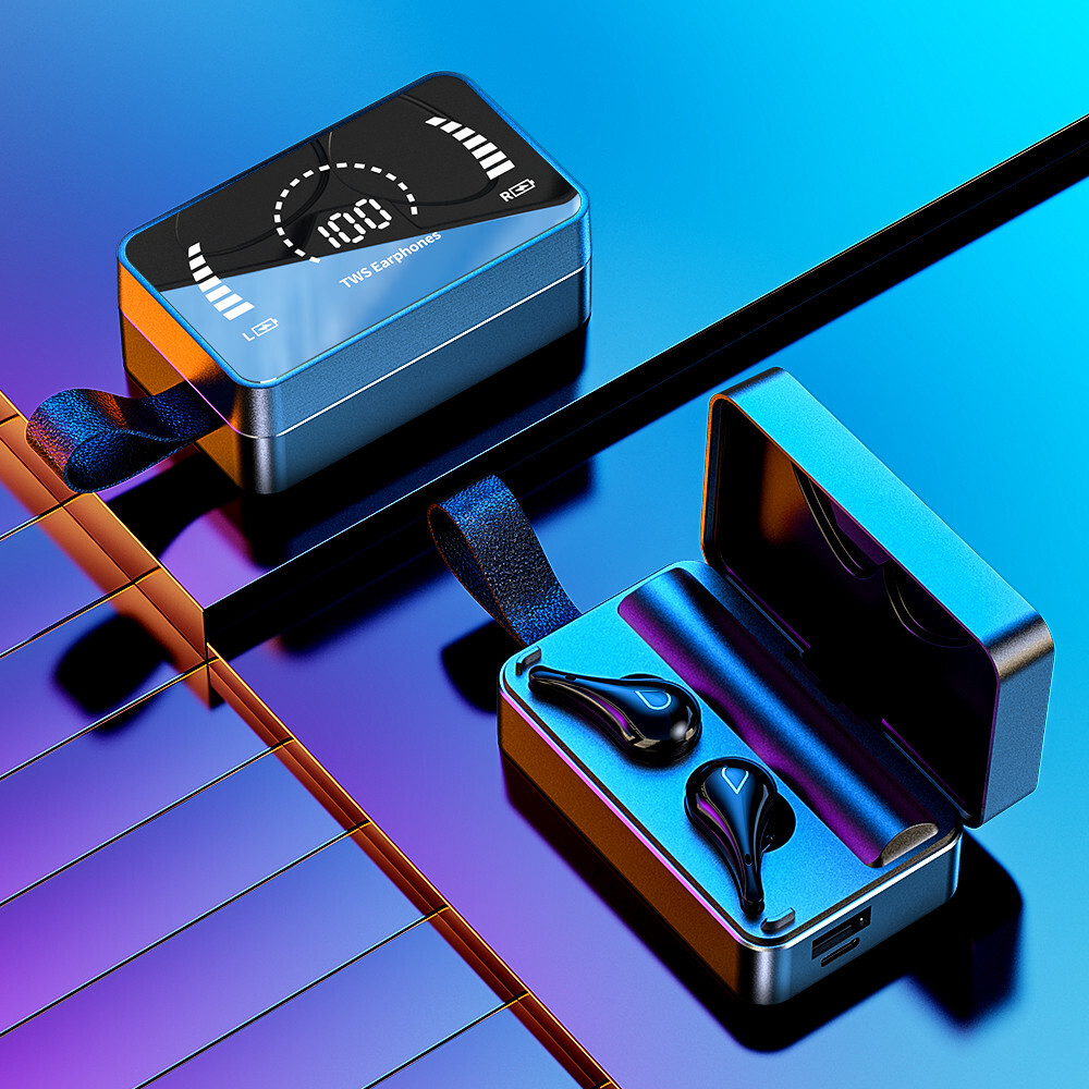 Bluetooth 5.0 Earbuds Wireless Earphones TWS Stereo Deep Bass in-Ear Headphones