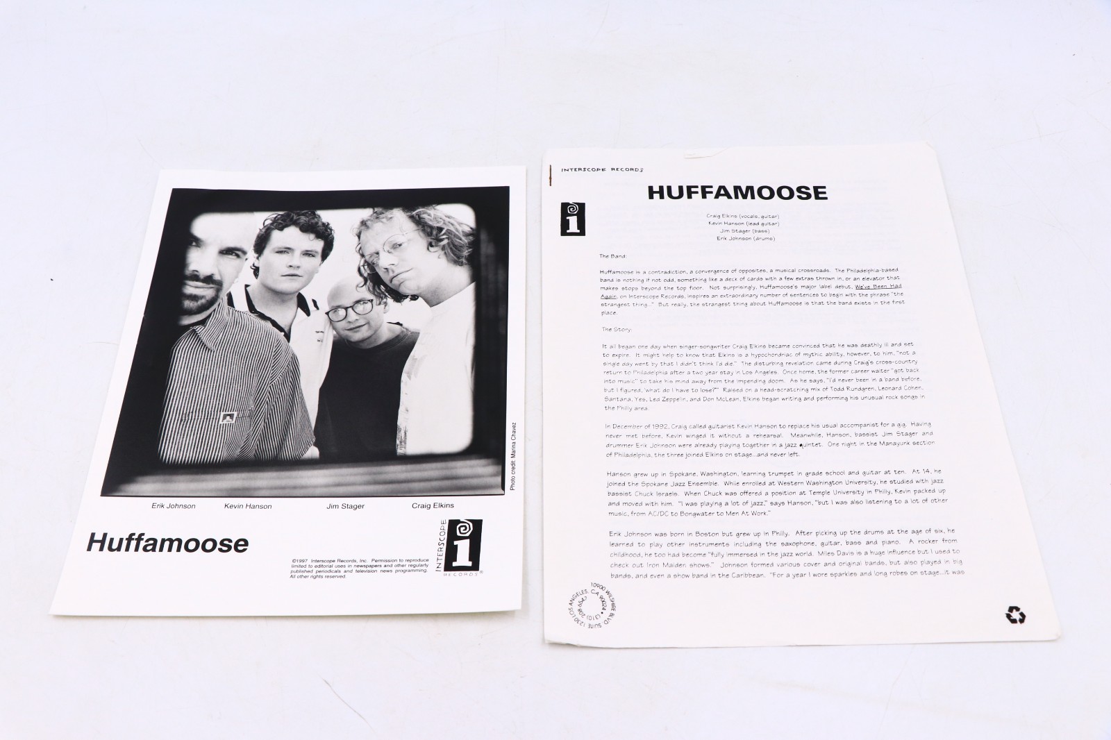Huffamoose 1997 Press Kit 8x10 Photo Promo Bio We\'ve Been Had Again