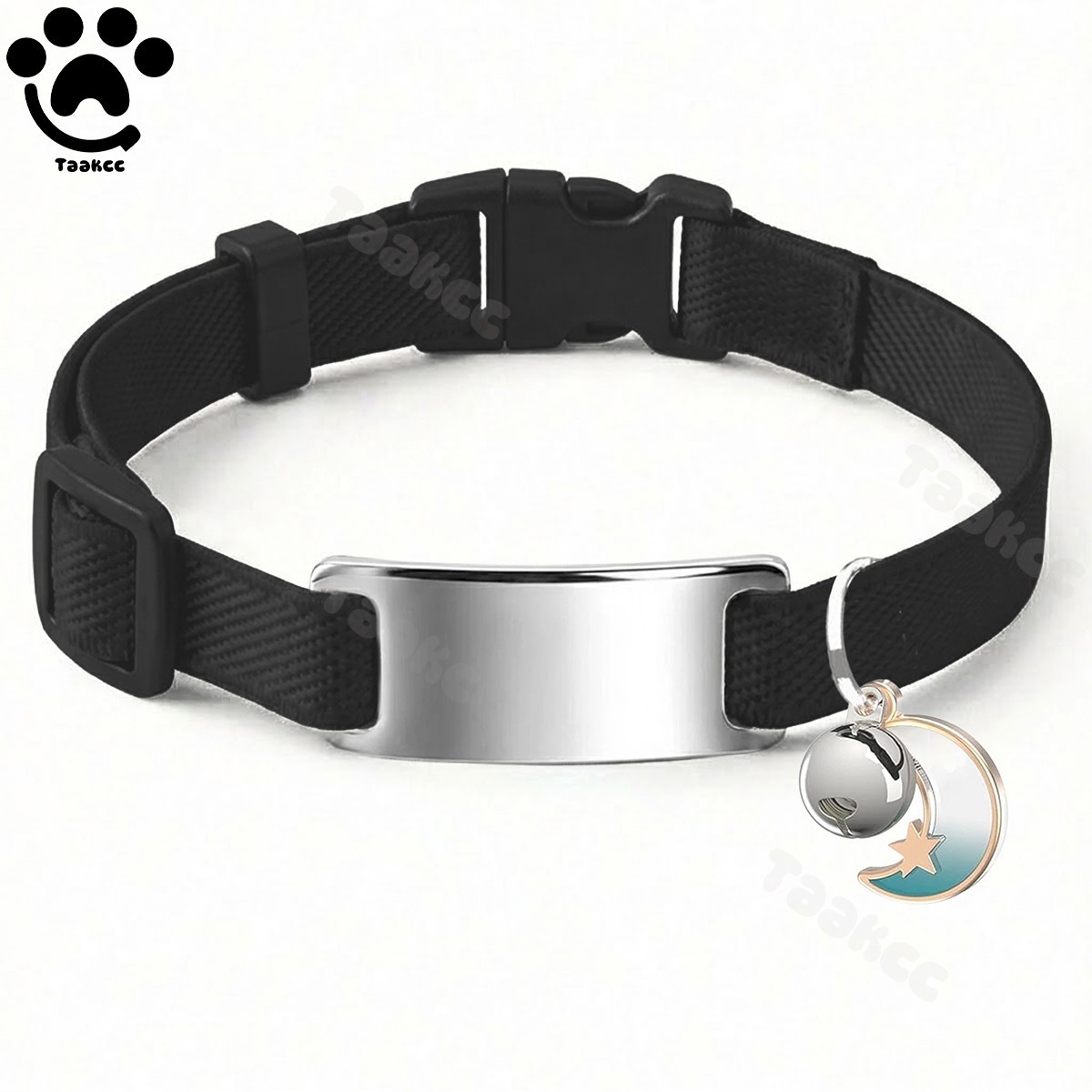Reflective Customised Cat Collar Adjustable Personalize ID Tag For Pet Cat Puppy