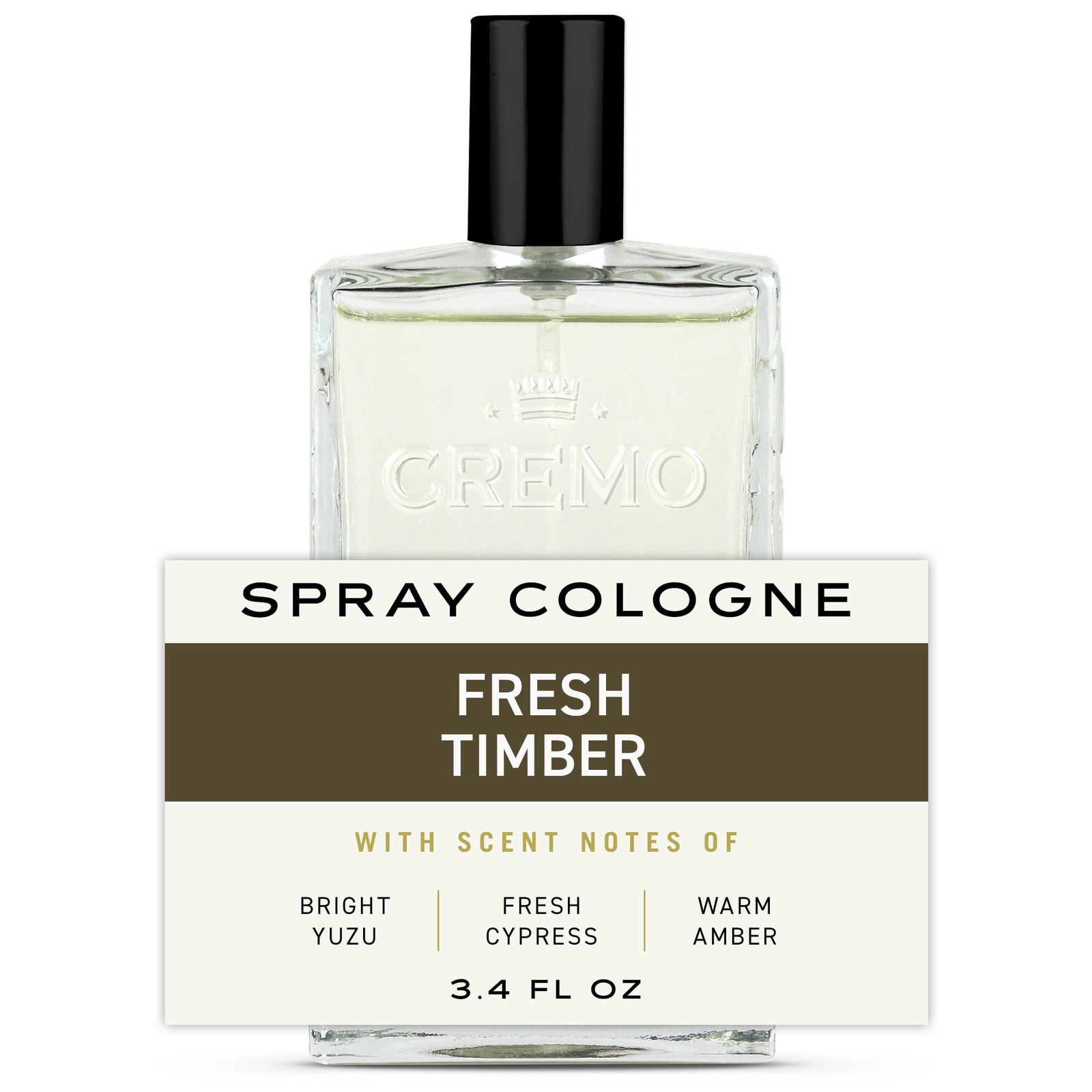Cremo Men\'s Cologne Spray Fresh Timber Scent 3.4 fl oz
