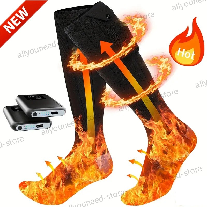 Electric Heated Socks Rechargeable Battery Men Women Winter Foot Warmer