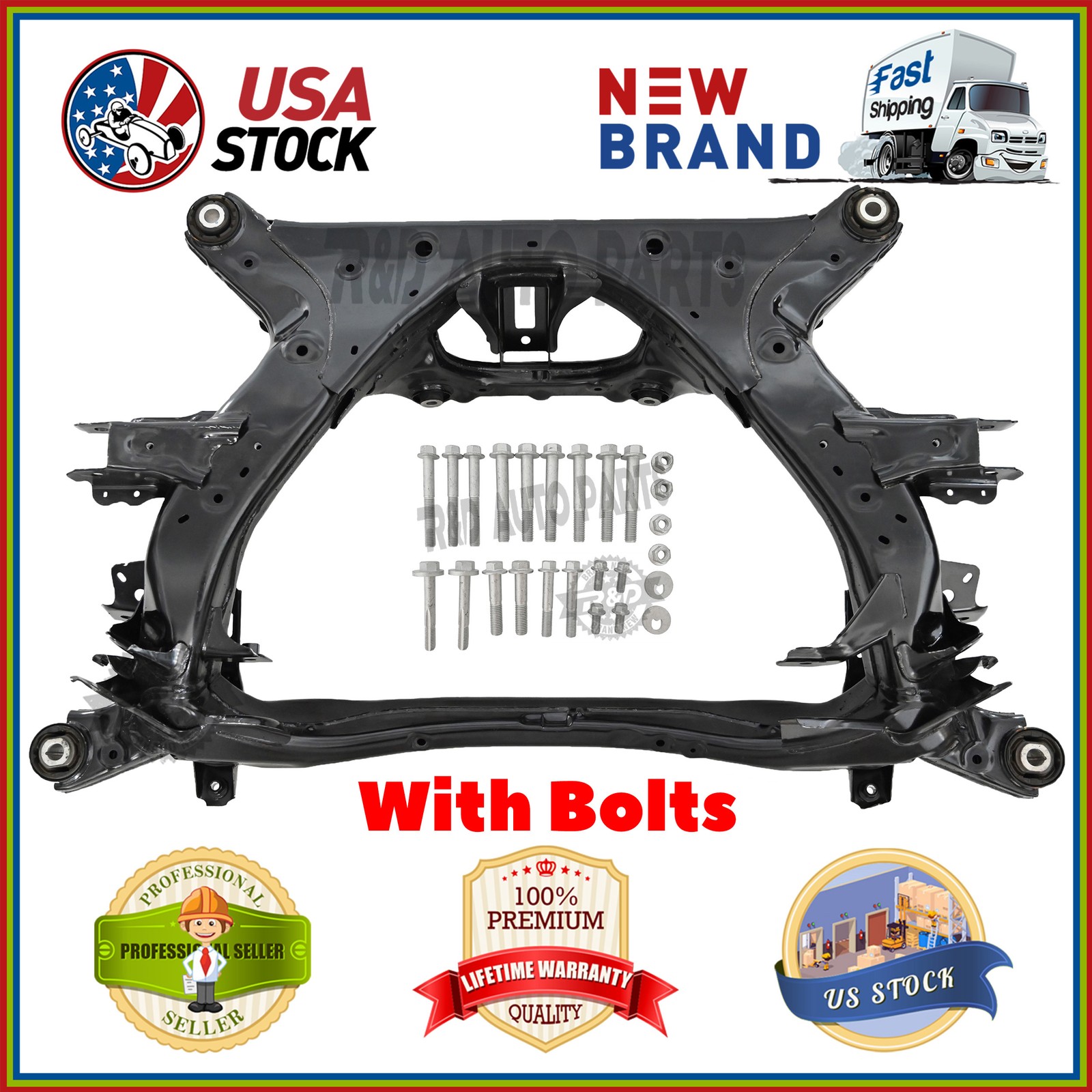 New Rear Subframe Crossmember Cradle Carrier For TESLA MODEL Y 2017-2023 W/Bolts New Rear Subframe Crossmember Cradle Carrier For TESLA MODEL Y 2017-2023 W/Bolts
