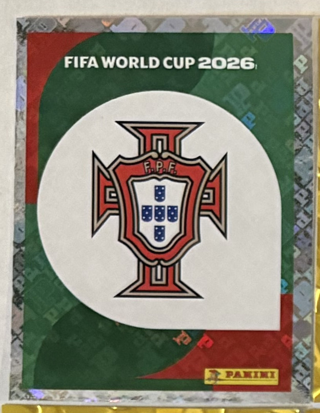 2026 Panini World Cup Sticker Rare Gold Crumple Foil Portugal 2026 Panini World Cup Sticker Rare Gold Crumple Foil Portugal