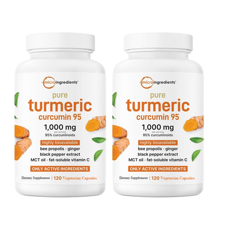 2 PACKS Pure Turmeric Curcumin Supplement 1,000mg | 95% Curcuminoids | 120Veggie 2 PACKS Pure Turmeric Curcumin Supplement 1,000mg | 95% Curcuminoids | 120Veggie