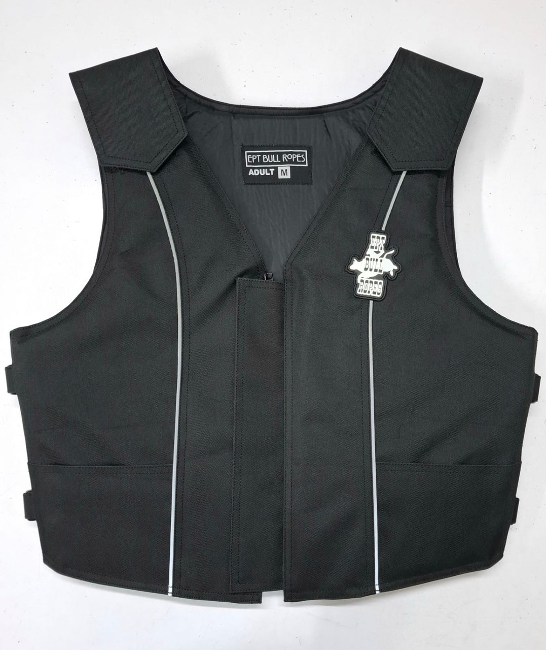 EPT Bull Riding Vest v2.0- Black Cordura - EPT Brand - Adult Sizes: Small to 2X-