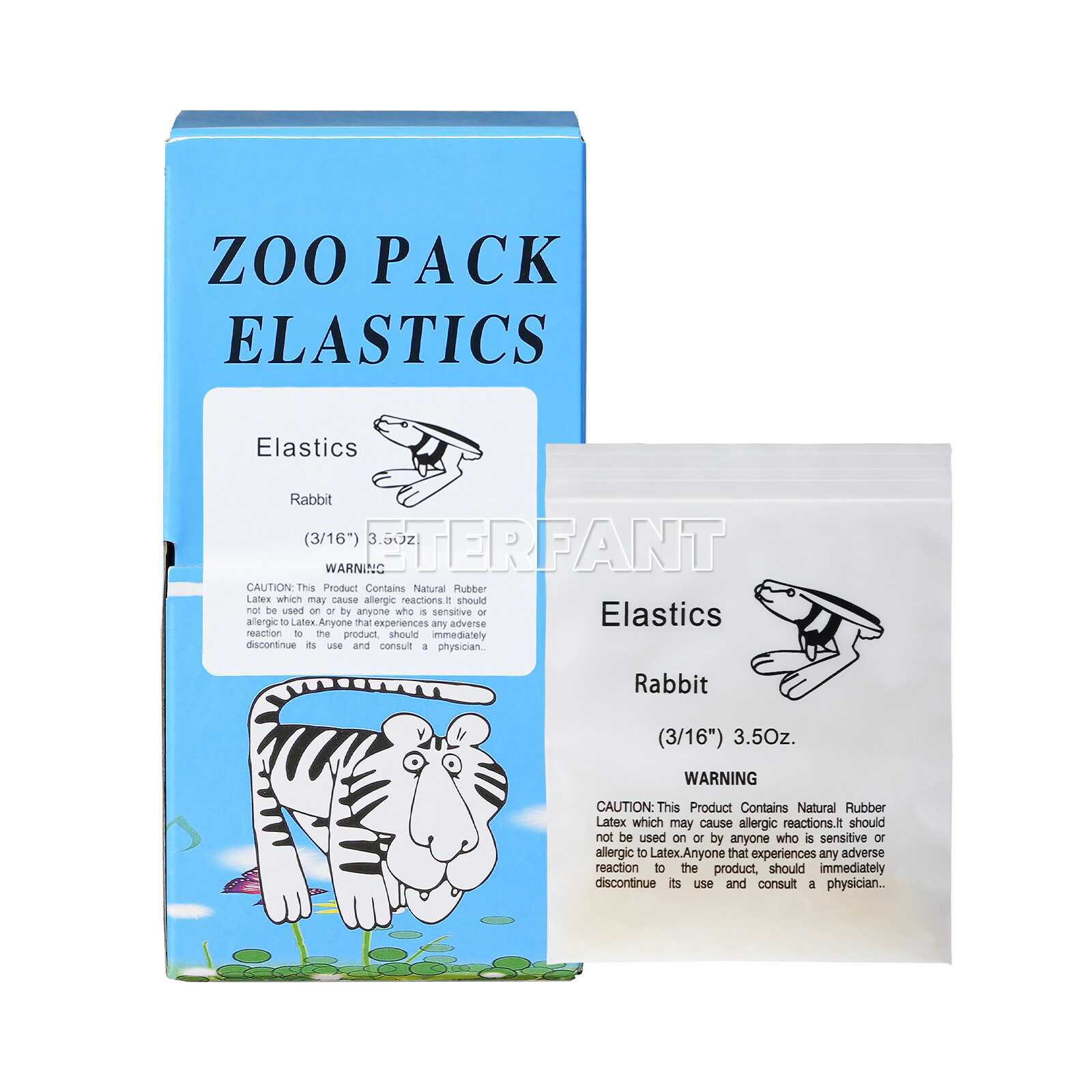 5000Pcs ETERFANT Dental Ortho Elastics Rubber Bands Latex Braces 3.5/5.0/6.5oz