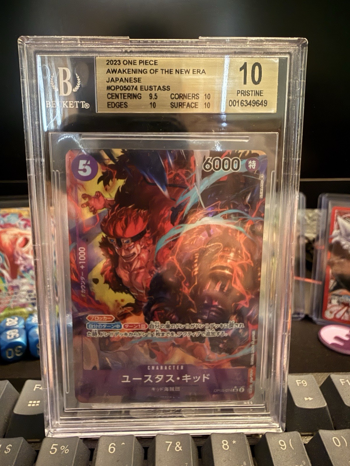Bandai 2023 One Piece CCG OP05 Awakening New Era Eustass Kid OP05-074 BGS 10 JP