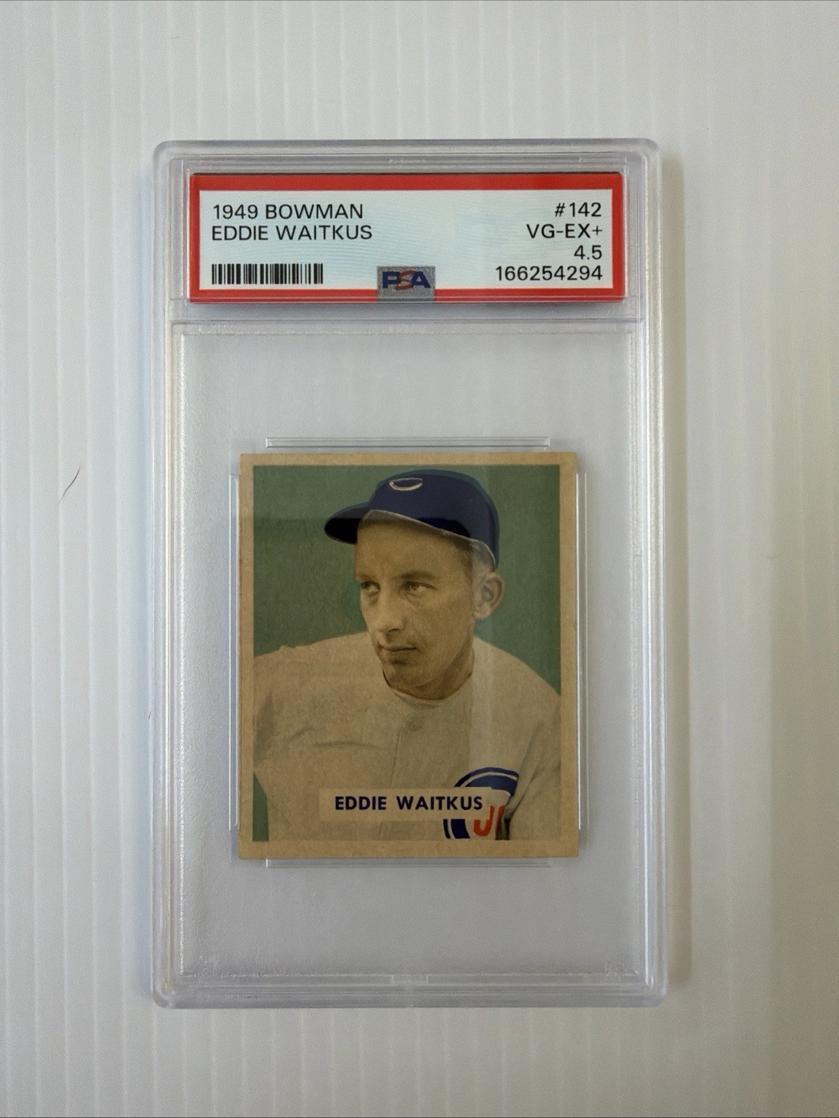 1949 Bowman Eddie Waitkus ROOKIE Card #142 PSA 4.5 Chicago Cubs  1949 Bowman Eddie Waitkus ROOKIE Card #142 PSA 4.5 Chicago Cubs 