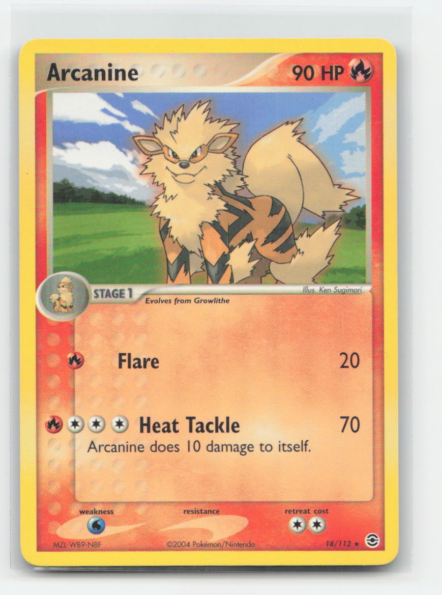Arcanine 18/112 - R RG - Pokemon LP Arcanine 18/112 - R RG - Pokemon LP