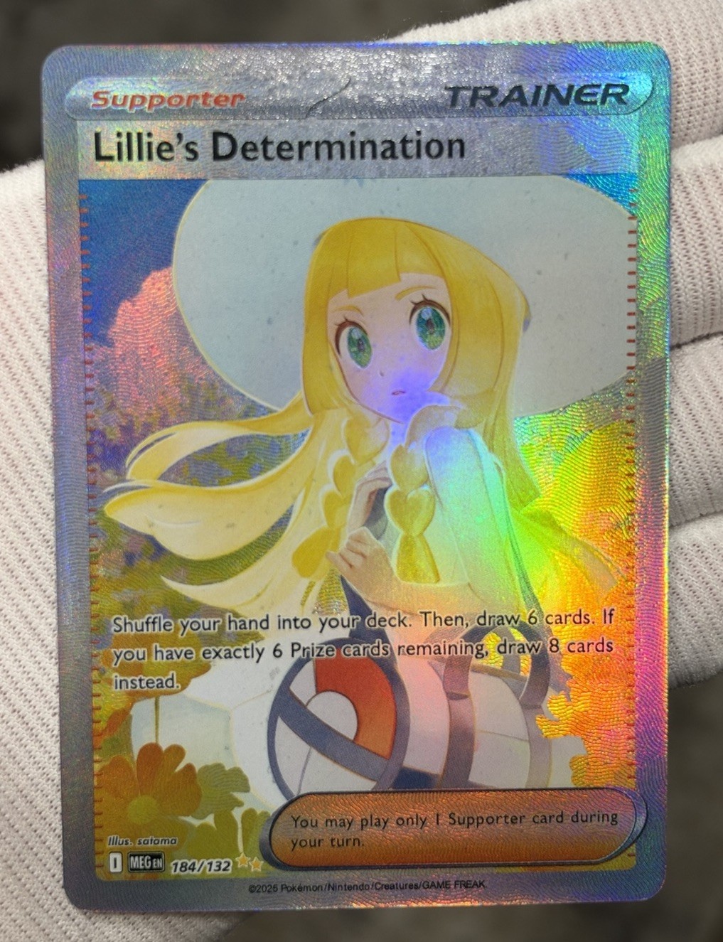 Lillie’s Determination 184/132 Mega Evolutions Holo Textured *Fan Art*