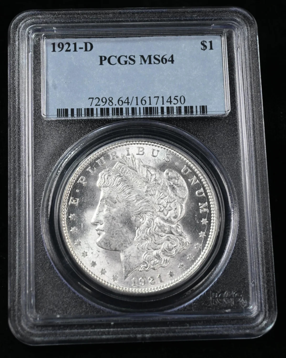 1921-D $1 Morgan Silver Dollar - PCGS MS64 1921-D $1 Morgan Silver Dollar - PCGS MS64