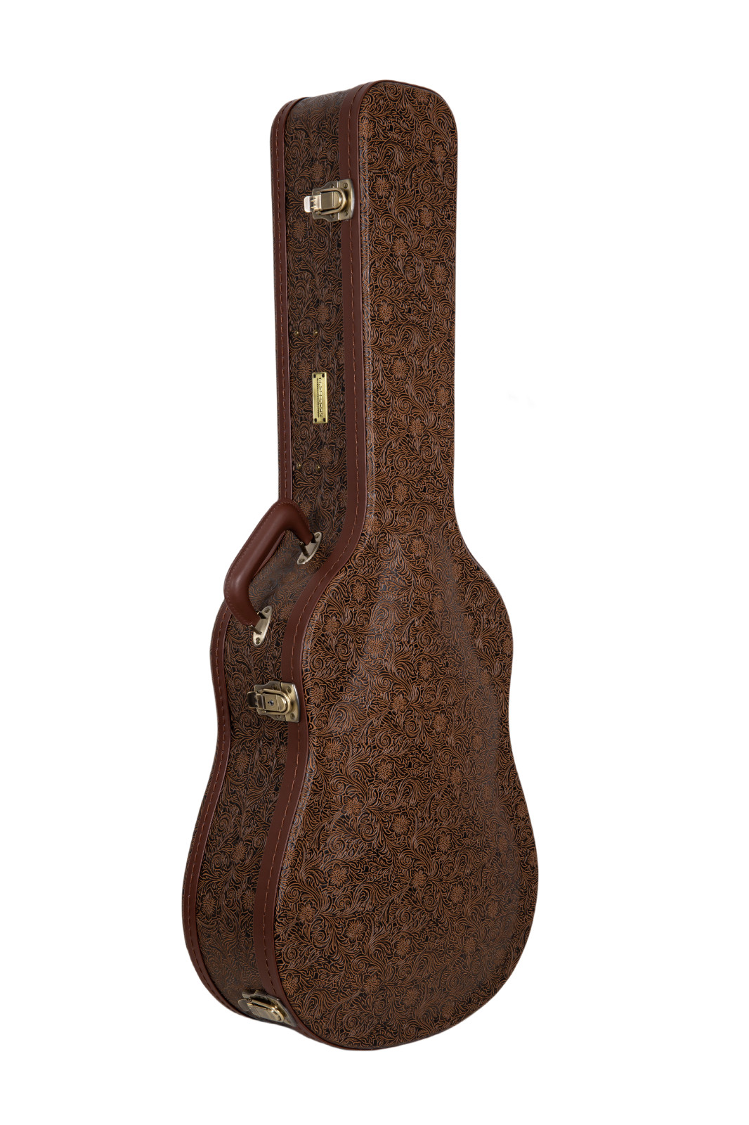 Crossrock Designer Series- Wooden Case for D28 Acoustic Guitar-Blossom Brown