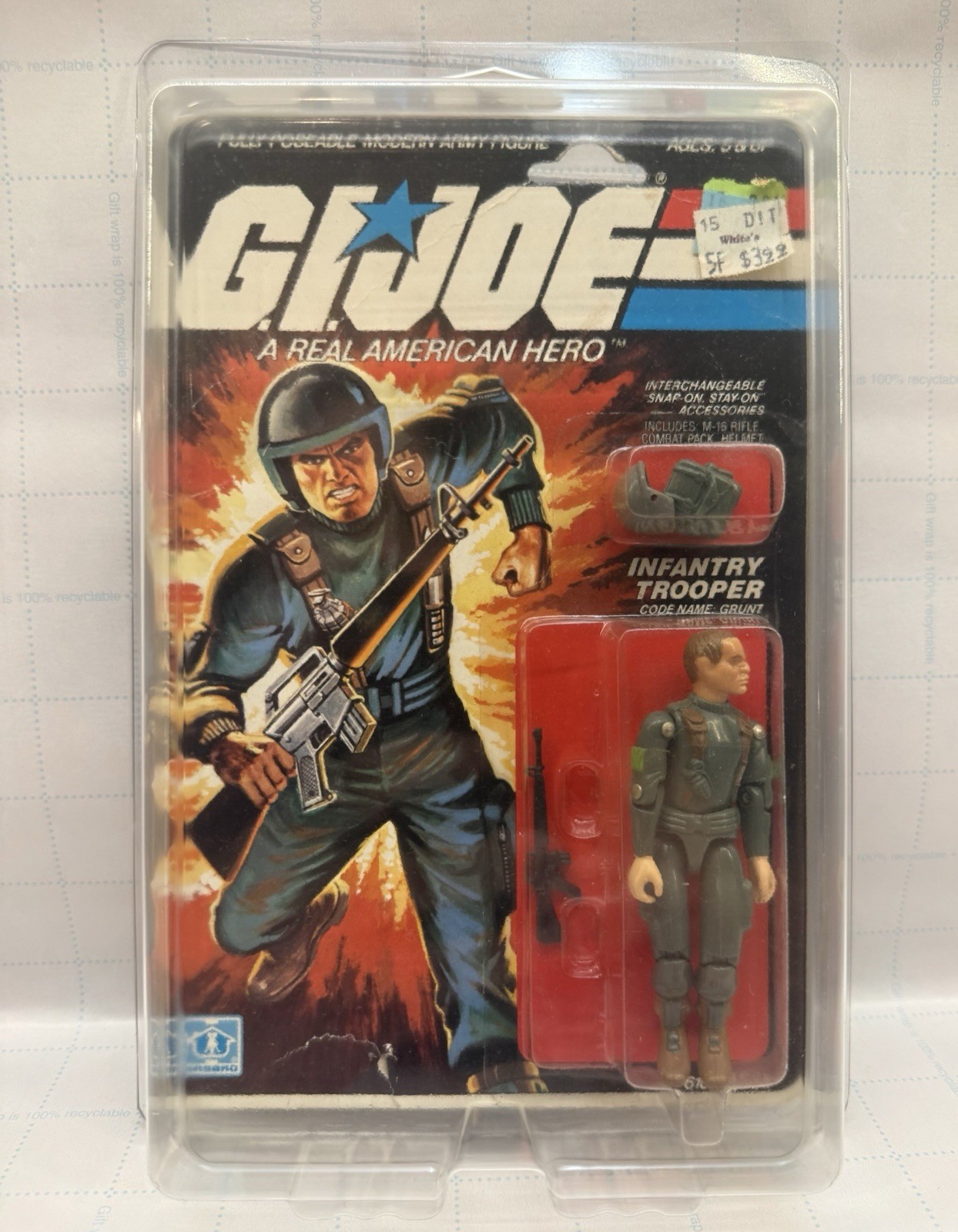Vintage 1982 Hasbro GI Joe ARAH Infantry Trooper Grunt 9 BACK Straight Arm MOC Vintage 1982 Hasbro GI Joe ARAH Infantry Trooper Grunt 9 BACK Straight Arm MOC