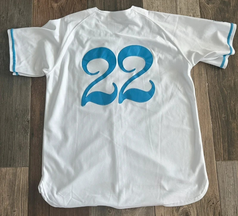 Classics Negro League Baseball Jersey #22 White Blue Size XXL Classics Negro League Baseball Jersey #22 White Blue Size XXL