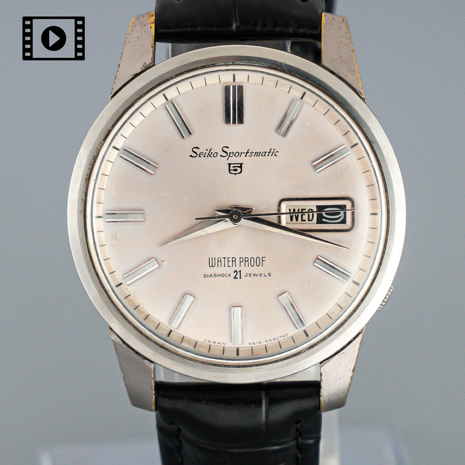 OH Serviced SEIKO SPORTSMATIC 5 6619-8970 21Jewels Vtg1966  Automatic -US Stock