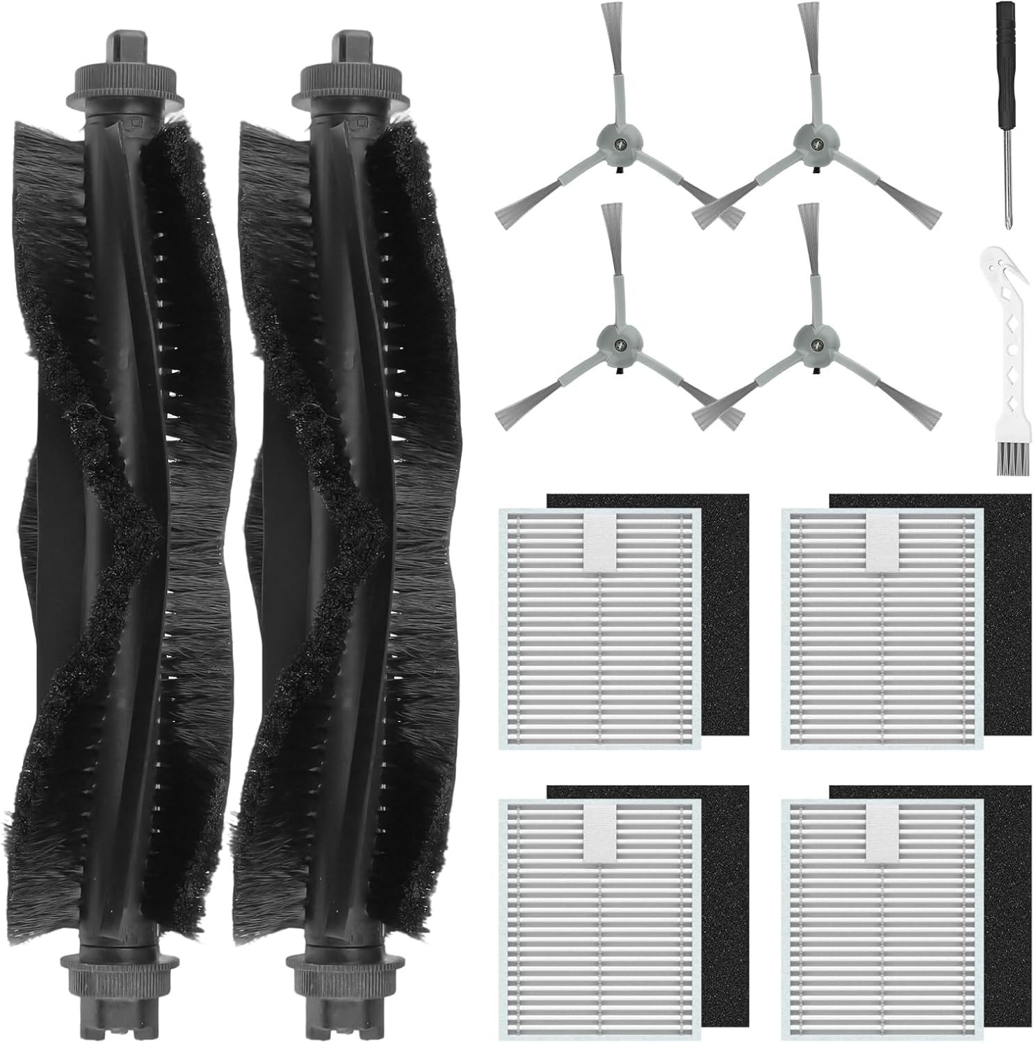L60 Kit with Eufy L60 / L50 Vacuum Robot, 2 Roller Brushs, 4 HEPA , 4 Side Br... L60 Kit with Eufy L60 / L50 Vacuum Robot, 2 Roller Brushs, 4 HEPA , 4 Side Br...