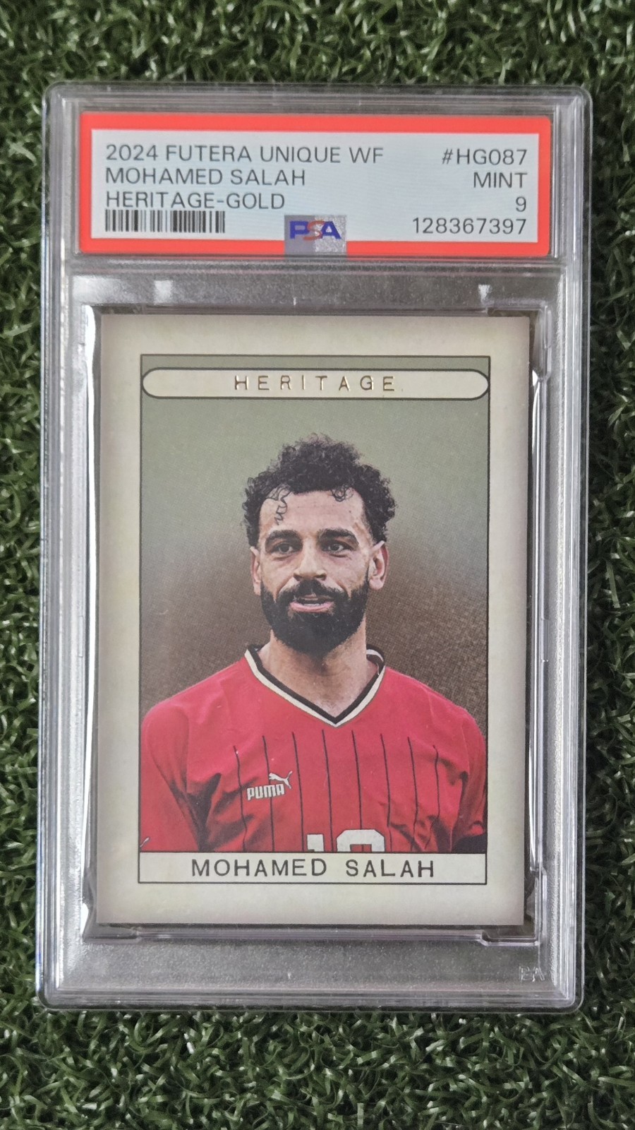 2024 MOHAMED SALAH #'d /35 FUTERA UNIQUE HERITAGE Gold PSA 9 Mint GOAT 2024 MOHAMED SALAH #'d /35 FUTERA UNIQUE HERITAGE Gold PSA 9 Mint GOAT