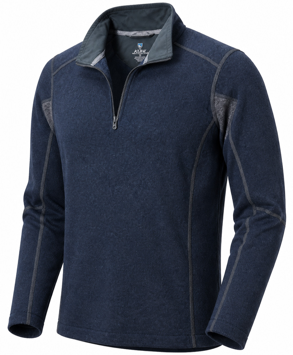 Kuhl Revel 1/4 Zip Pull Over Men’s M Black Gray Kashmira Fleece Hiking 3007 Kuhl Revel 1/4 Zip Pull Over Men’s M Black Gray Kashmira Fleece Hiking 3007