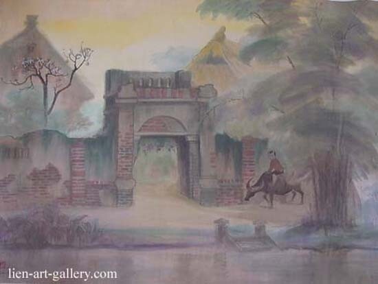 Dang Dinh Ngo Vietnamese rural life original Art In Heart Dang Dinh Ngo Vietnamese rural life original Art In Heart